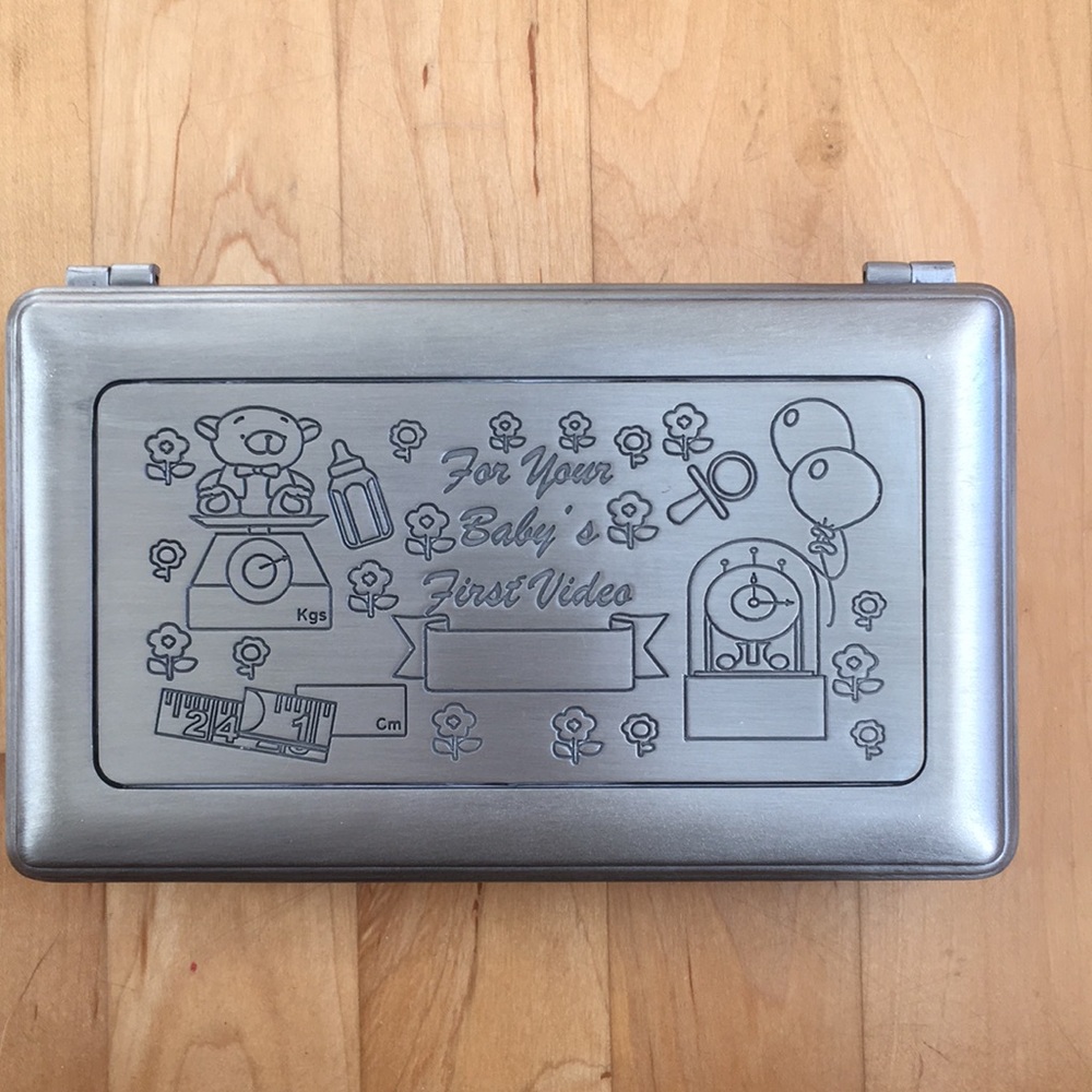 3/$20 NEW Baby Nursery engraved pewter metal storage box
